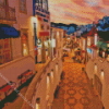 Albufeira City At Sunset Diamond Painting