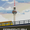 Berliner Fernsehturm Berlin Poster Art Diamond Painting
