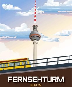 Berliner Fernsehturm Berlin Poster Art Diamond Painting