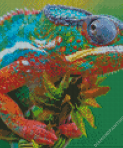 Colorful Rainbow Iguana Diamond Painting