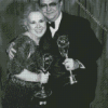 Doris Roberts With James Coco Holding Trophies Diamond Painting