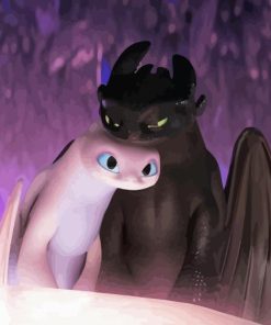 Cute Toothless And His Girlfriend Diamond Painting