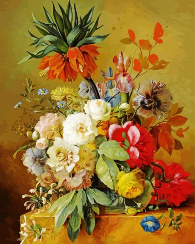 Flowers In A Vase By Maria Margaretha Van Os Diamond Painting
