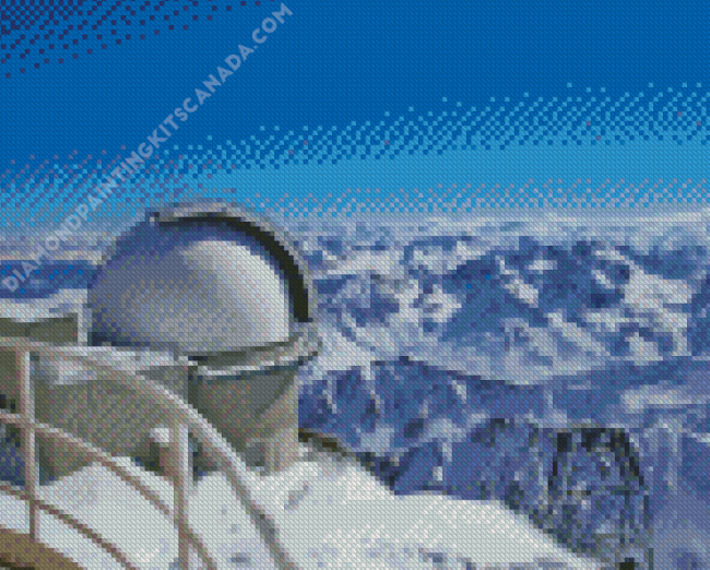Observatoire Pic Du Midi In Snow Diamond Painting