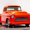 Orange 1955 Chevy Pickup Car Diamond Painting