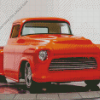 Orange 1955 Chevy Pickup Car Diamond Painting