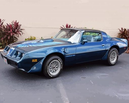 1979 Blue Pontiac Firebird Diamond Painting