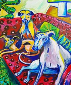 Abstract Whippets Diamond Painting