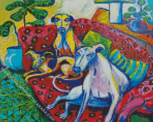 Abstract Whippets Diamond Painting