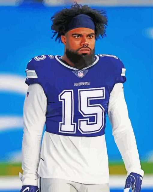 American Footballer Ezekiel Elliott Diamond Painting