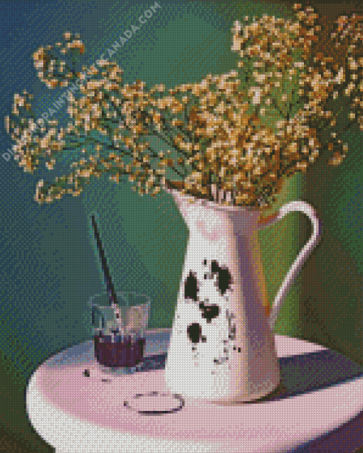 Babys Breath Jug Diamond Painting