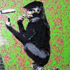 Banksy Monkey Painting Wall Diamond Painting