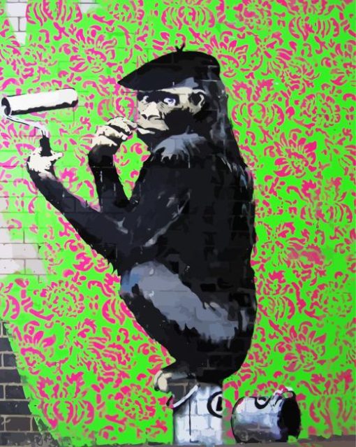 Banksy Monkey Painting Wall Diamond Painting