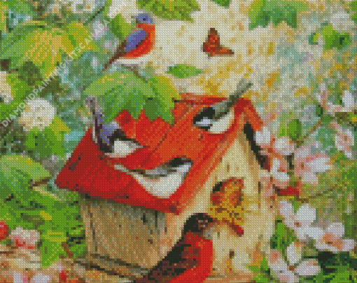 Birds Flowers Butterflies Diamond Painting