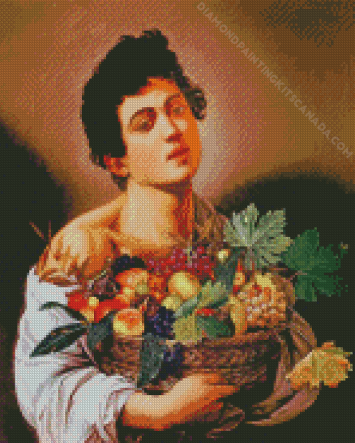 Boy with a Basket of Fruit by Caravaggio Diamond Painting