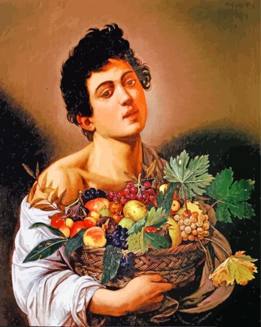 Boy with a Basket of Fruit by Caravaggio Diamond Painting