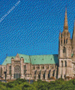 Chartres Gothic Cathedral in France Diamond Painting