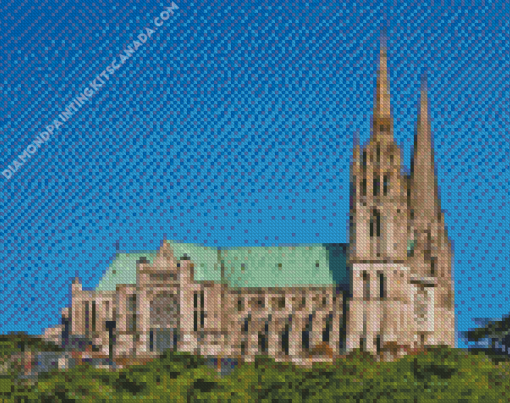 Chartres Gothic Cathedral in France Diamond Painting