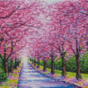 Cherry Blossom Path Diamond Painting