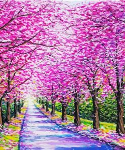 Cherry Blossom Path Diamond Painting