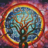 Circle Tree Diamond Painting