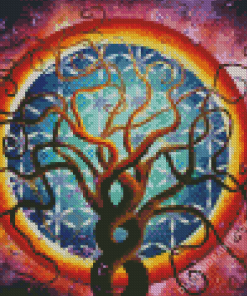 Circle Tree Diamond Painting