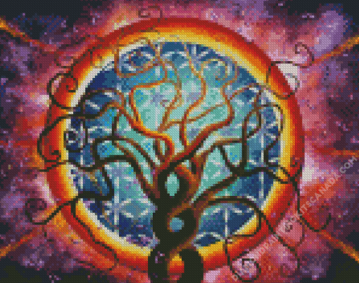 Circle Tree Diamond Painting