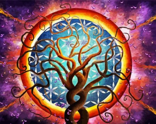 Circle Tree Diamond Painting