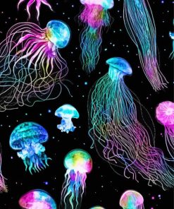 Colorful Galaxy Jellyfish Diamond Painting