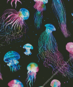 Colorful Galaxy Jellyfish Diamond Painting