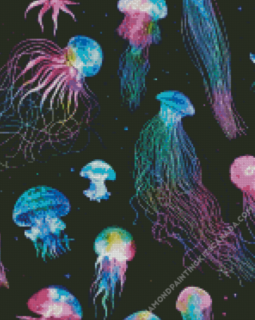 Colorful Galaxy Jellyfish Diamond Painting