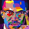 Colorful Malcolm X Diamond Painting