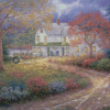 Countryside Colonial House Diamond Painting