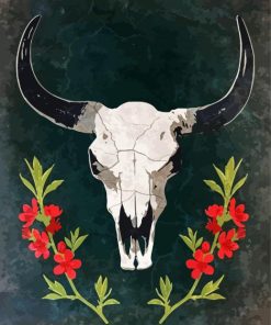 Cow Head Skull Art Diamond Painting
