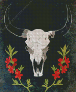 Cow Head Skull Art Diamond Painting