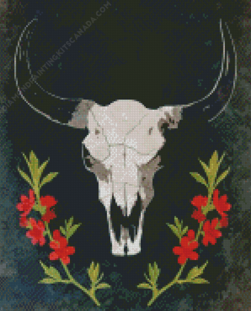 Cow Head Skull Art Diamond Painting