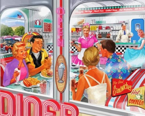 Diner 50s Date Diamond Painting