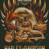 Eagle With Harley Davidson Diamond Painting