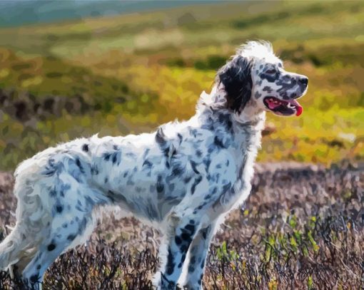 English Setter Dog Diamond Painting