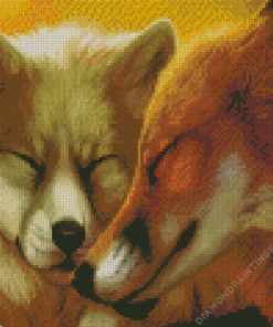 Fox and Wolf Diamond Painting