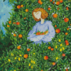 Girl In The Orange Orchard Diamond Painting