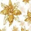 Gold And White Flowers Diamond Painting