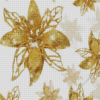 Gold And White Flowers Diamond Painting