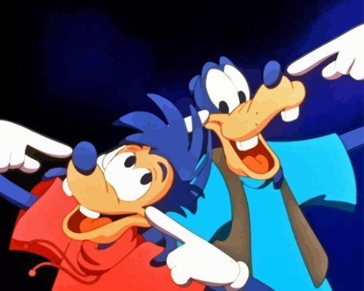 Goofy and Max Cartoon Diamond Painting