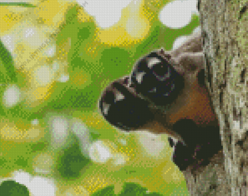 Gray Handed Monkey On A Tree Diamond Painting