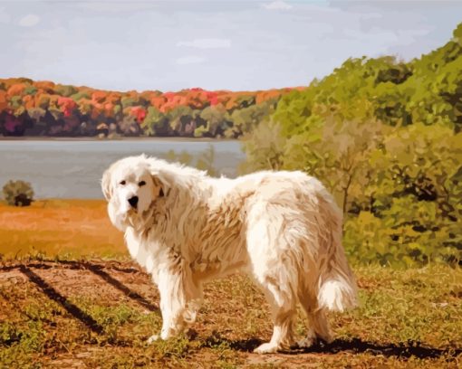 Great Pyrenees Dog Diamond Painting