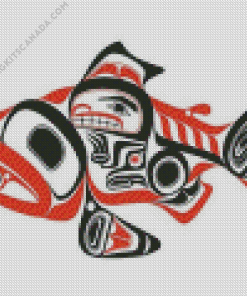 Haida Fish Art Diamond Painting
