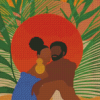 Illustration Black Couple Diamond Painting