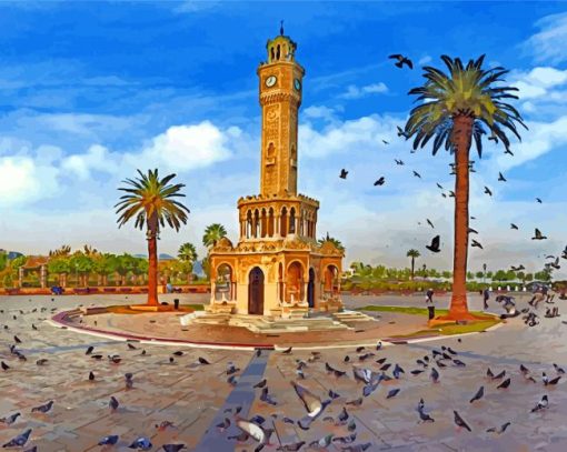 Izmir Clock Tower Diamond Painting