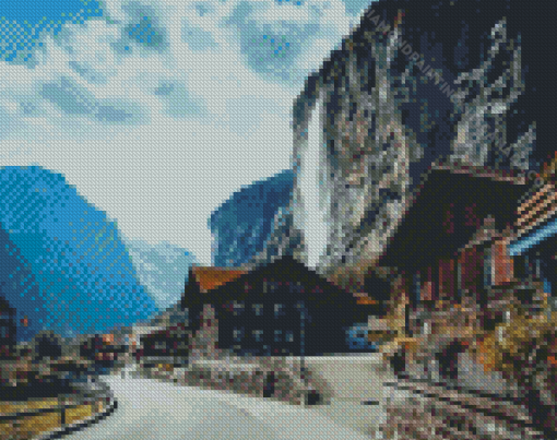 Lauterbrunnen Village Diamond Painting